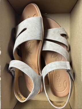 b.o.c. Women's Taupe Strappy Suede Sandals